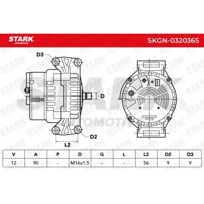 Alternator Stark SKGN-0320365 SKGN-0320365 - foto 5