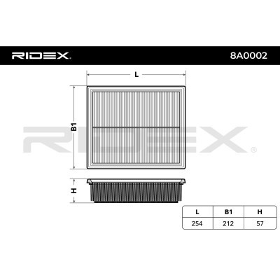 Filtr Powietrza RIDEX 8A0002 8A0002 - foto 5