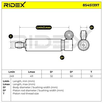 Amortyzator RIDEX 854S1397 854S1397 - foto 8