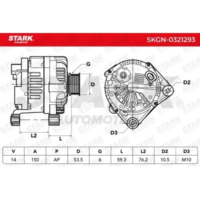 Alternator Stark SKGN-0321293 SKGN-0321293 - foto 7