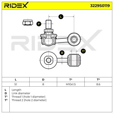 Łącznik Stabilizatora RIDEX 3229S0119 3229S0119 - foto 6