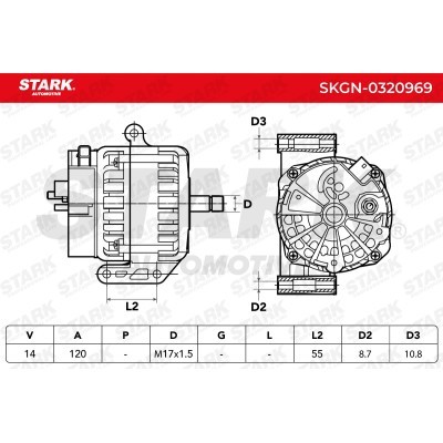 Alternator Stark SKGN-0320969 SKGN-0320969 - foto 6