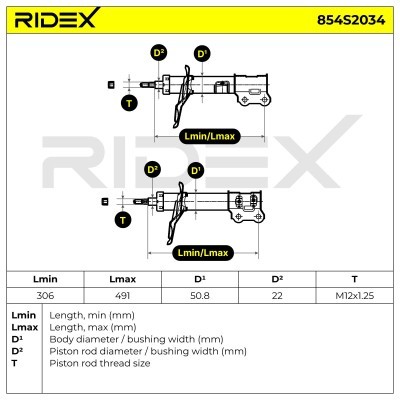 Amortyzator RIDEX 854S2034 854S2034 - foto 5