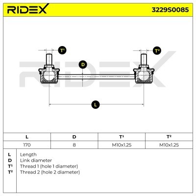 Łącznik Stabilizatora RIDEX 3229S0085 3229S0085 - foto 2