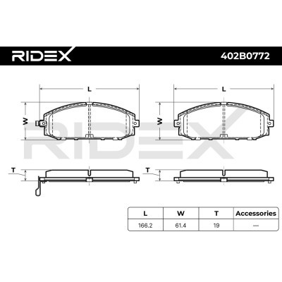Klocki hamulcowe RIDEX 402B0772 402B0772 - foto 8