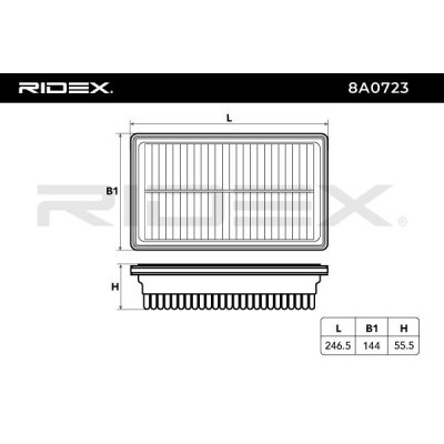 Filtr Powietrza RIDEX 8A0723 8A0723 - foto 6