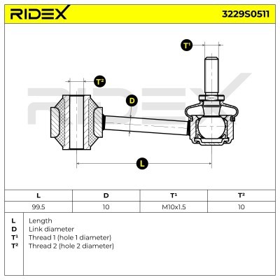 Łącznik Stabilizatora RIDEX 3229S0511 3229S0511 - foto 6