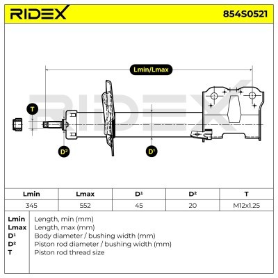 Amortyzator RIDEX 854S0521 854S0521 - foto 9