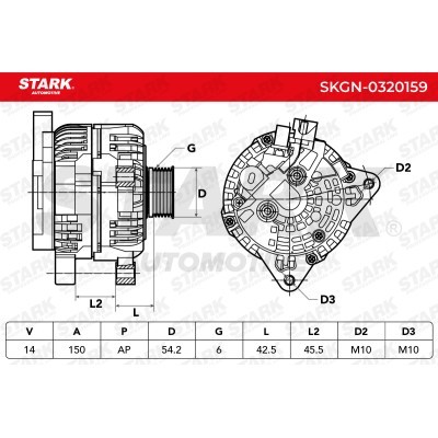 Alternator Stark SKGN-0320159 SKGN-0320159 - foto 6