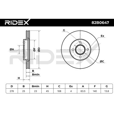 Tarcza hamulcowa RIDEX 82B0647 82B0647 - foto 3