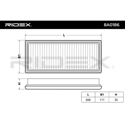 Filtr Powietrza RIDEX 8A0186 8A0186 - foto 4