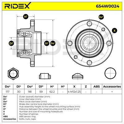 Łożysko Koła RIDEX 654W0024 654W0024 - foto 7