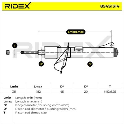 Amortyzator RIDEX 854S1314 854S1314 - foto 7