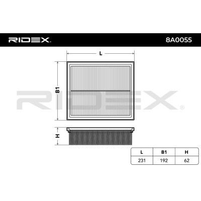 Filtr Powietrza RIDEX 8A0055 8A0055 - foto 3