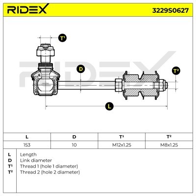 Łącznik Stabilizatora RIDEX 3229S0627 3229S0627 - foto 7