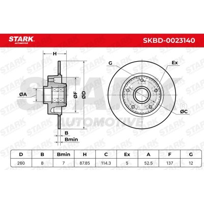Tarcza hamulcowa Stark SKBD-0023140 SKBD-0023140 - foto 3