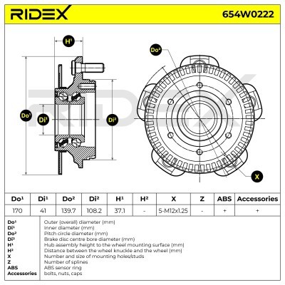 Łożysko Koła RIDEX 654W0222 654W0222 - foto 7