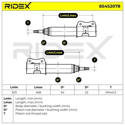 Amortyzator RIDEX 854S2078 854S2078 - foto 6