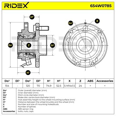 Łożysko Koła RIDEX 654W0785 654W0785 - foto 6