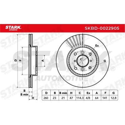 Tarcza hamulcowa Stark SKBD-0022905 SKBD-0022905 - foto 3