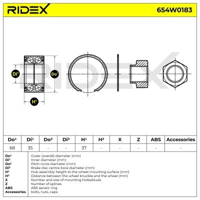 Łożysko Koła RIDEX 654W0183 654W0183 - foto 6