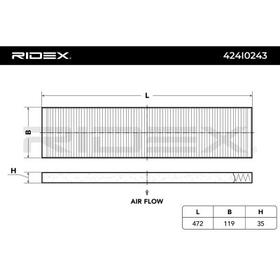 Filtr Kabinowy RIDEX 424I0243 424I0243 - foto 5