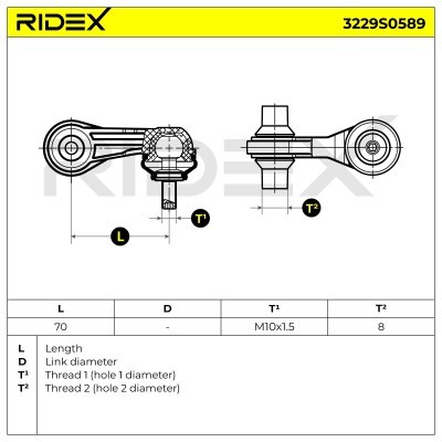 Łącznik Stabilizatora RIDEX 3229S0589 3229S0589 - foto 6