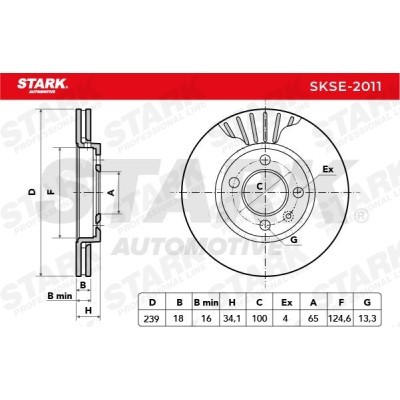 Tarcza hamulcowa Stark SKSE-2011 SKSE-2011 - foto 3