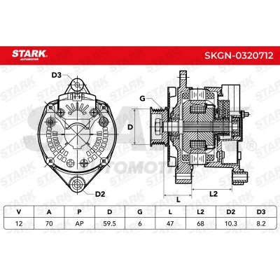 Alternator Stark SKGN-0320712 SKGN-0320712 - foto 5