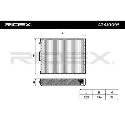 Filtr Kabinowy RIDEX 424I0095 424I0095 - foto 6