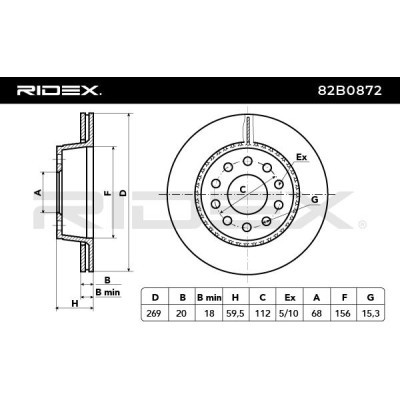 Tarcza hamulcowa RIDEX 82B0872 82B0872 - foto 5