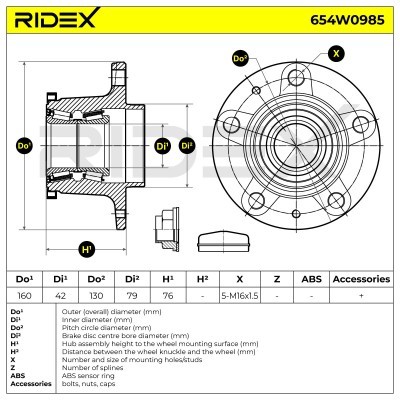 Łożysko Koła RIDEX 654W0985 654W0985 - foto 9