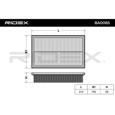 Filtr Powietrza RIDEX 8A0065 8A0065 - foto 6