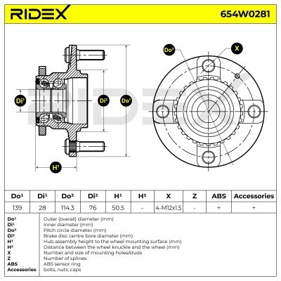 Łożysko Koła RIDEX 654W0281 654W0281 - foto 7