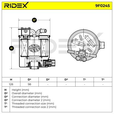 Filtr Paliwa RIDEX 9F0245 9F0245 - foto 7