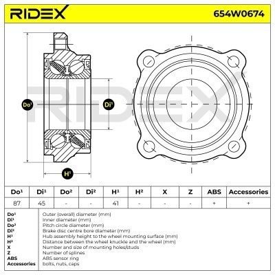 Łożysko Koła RIDEX 654W0674 654W0674 - foto 6