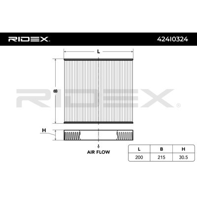 Filtr Kabinowy RIDEX 424I0324 424I0324 - foto 4