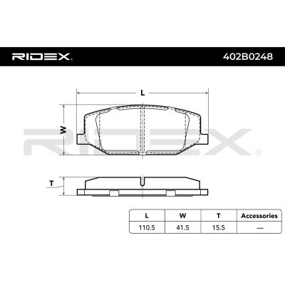 Klocki hamulcowe RIDEX 402B0248 402B0248 - foto 5