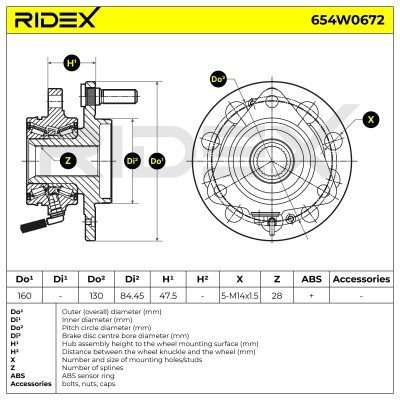 Łożysko Koła RIDEX 654W0672 654W0672 - foto 6