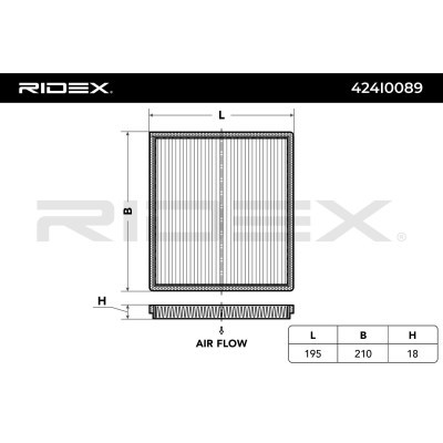 Filtr Kabinowy RIDEX 424I0089 424I0089 - foto 3