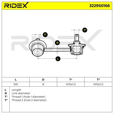 Łącznik Stabilizatora RIDEX 3229S0166 3229S0166 - foto 7