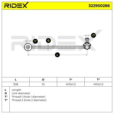 Łącznik Stabilizatora RIDEX 3229S0286 3229S0286 - foto 5