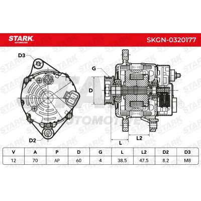 Alternator Stark SKGN-0320177 SKGN-0320177 - foto 5