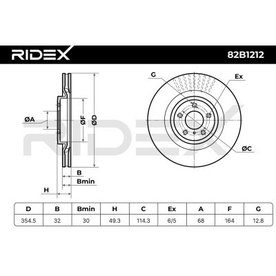 Tarcza hamulcowa RIDEX 82B1212 82B1212 - foto 3