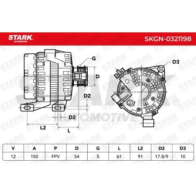 Alternator Stark SKGN-0321198 SKGN-0321198 - foto 7