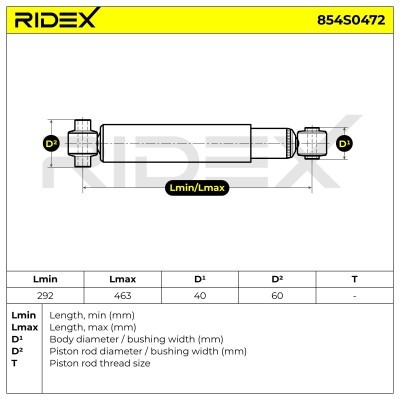 Amortyzator RIDEX 854S0472 854S0472 - foto 8