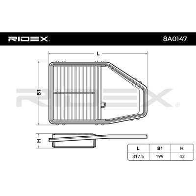 Filtr Powietrza RIDEX 8A0147 8A0147 - foto 3