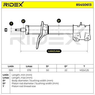 Amortyzator RIDEX 854S0613 854S0613 - foto 5