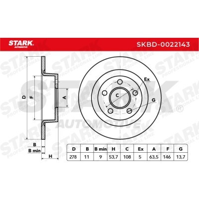Tarcza hamulcowa Stark SKBD-0022143 SKBD-0022143 - foto 4