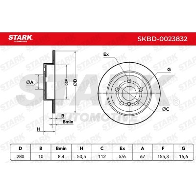 Tarcza hamulcowa Stark SKBD-0023832 SKBD-0023832 - foto 5